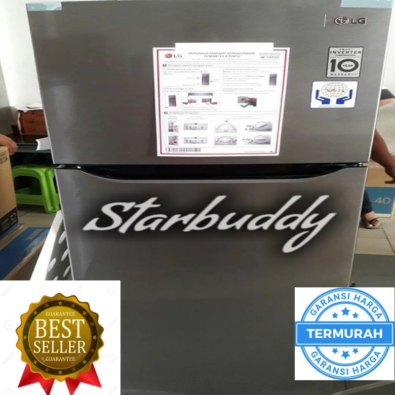 Promo LG kulkas GN-B200SQBB 200 SQBB Smart inverter - Jabodetabek Murah