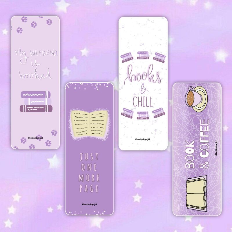 

Pembatas Buku ♡ - Purple | Aesthetic Bookmark