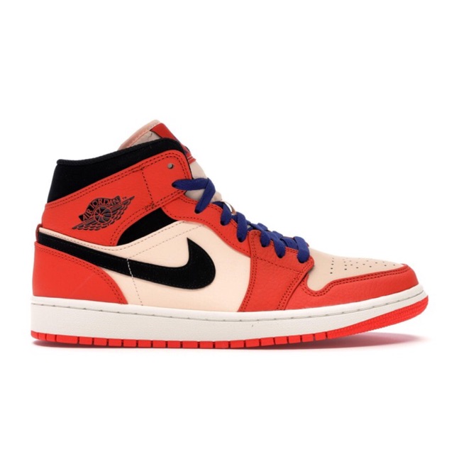 Sepatu Nike Air Jordan 1 Mid Orange Authentic