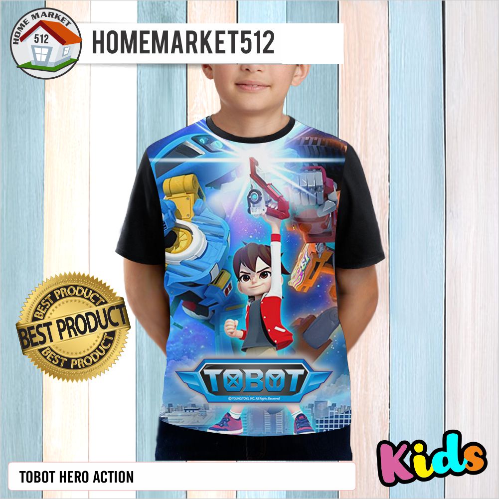 Kaos Anak Kartun Tobot Hero Action - Kaos Anak Lucu | HOMERMARKET-0