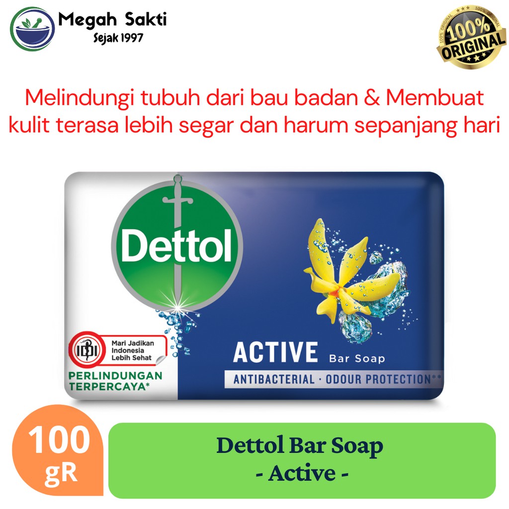 MGS - Sabun Mandi Batang Dettol Profresh Active - 100 Gram