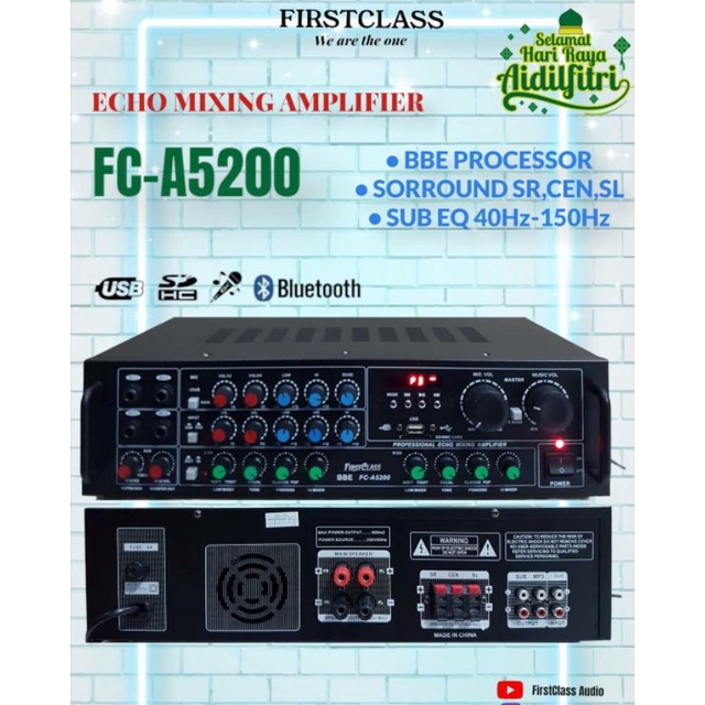 Ampli Bluetooth Original Firstclass FC-A5200 FC A5200 FC A 5200 AMPLIFIER KARAOKE
