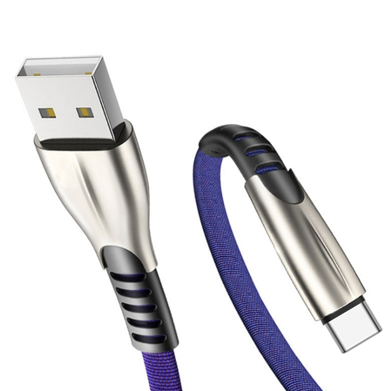 Zzz Kabel Data / Charger USB Tipe-C Fast Charging Bahan Zinc Alloy Untuk Smartphone