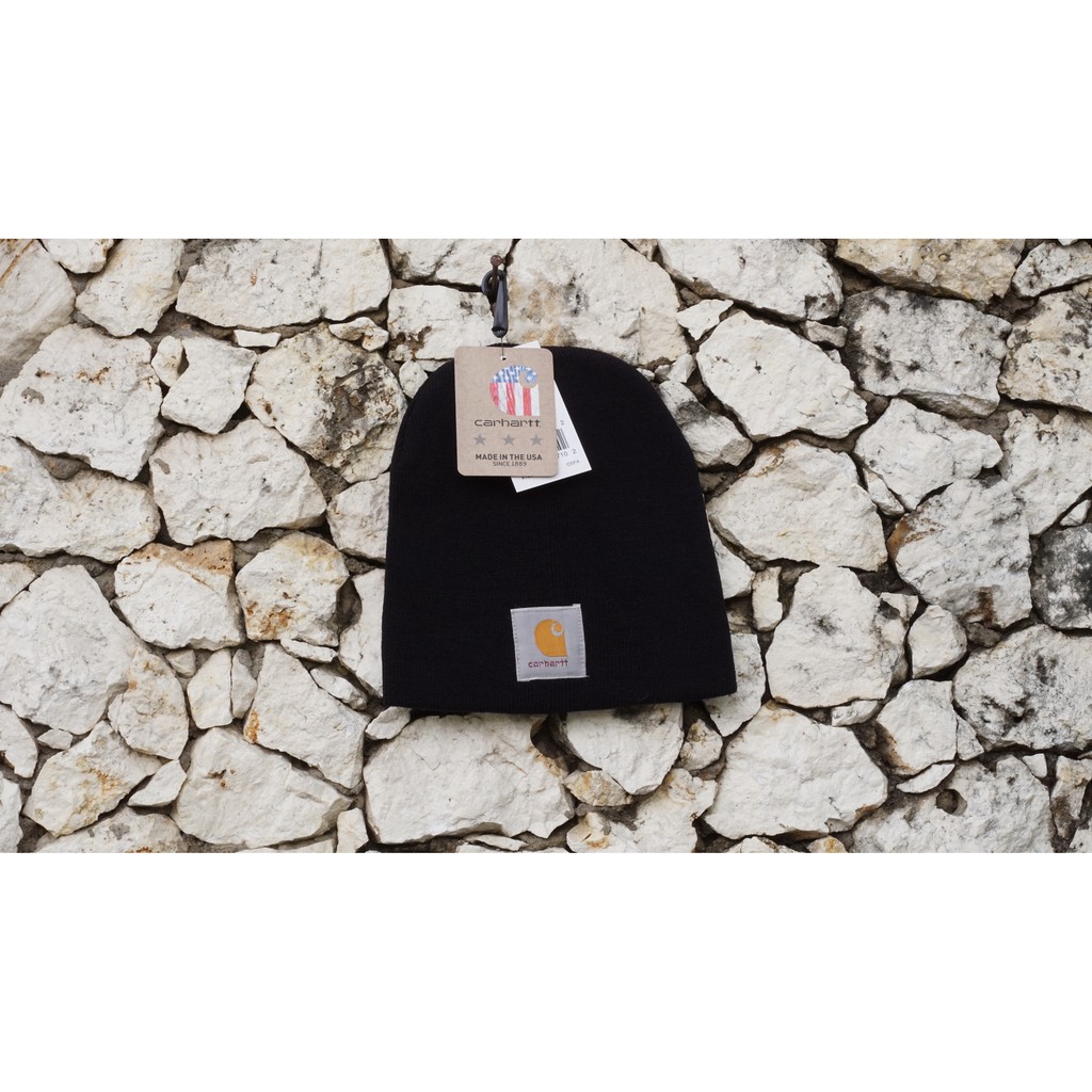 CARHARTT Acrylic Knit Beanie Hat - Black CH062