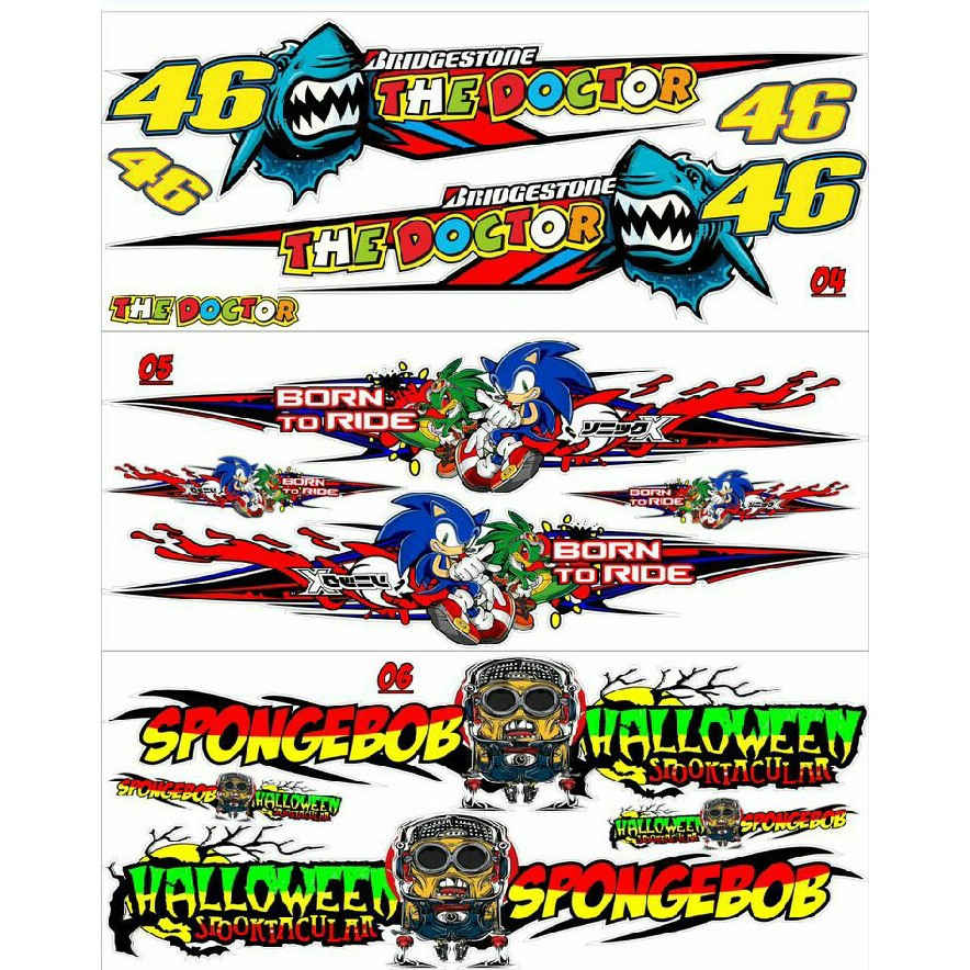 Sticker / Striping Variasi Animasi Supra 100 - Supra X 100 f613