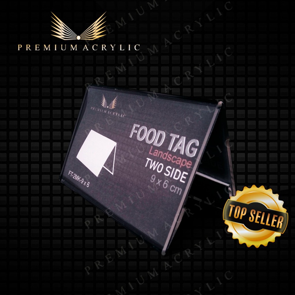 

ACRYLIC/AKRILIK Tent Card Miring 2 MUKA/SISI PREMIUM TERLARIS