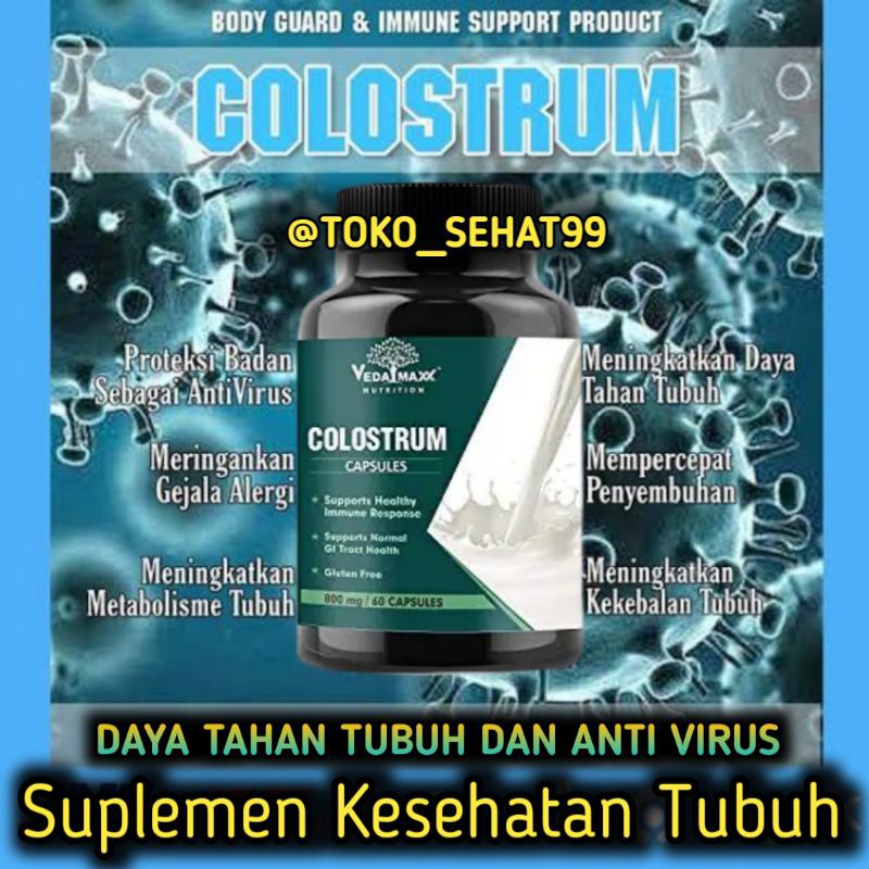 

Suplemen Imun Tubuh Vedamaxx Colostrum Capsule Herbal Original