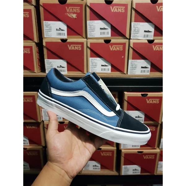vans old skool navy white ( resmi pt.navya )