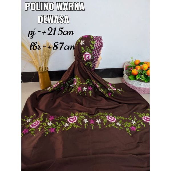 mukena terusan polino warna dewasa