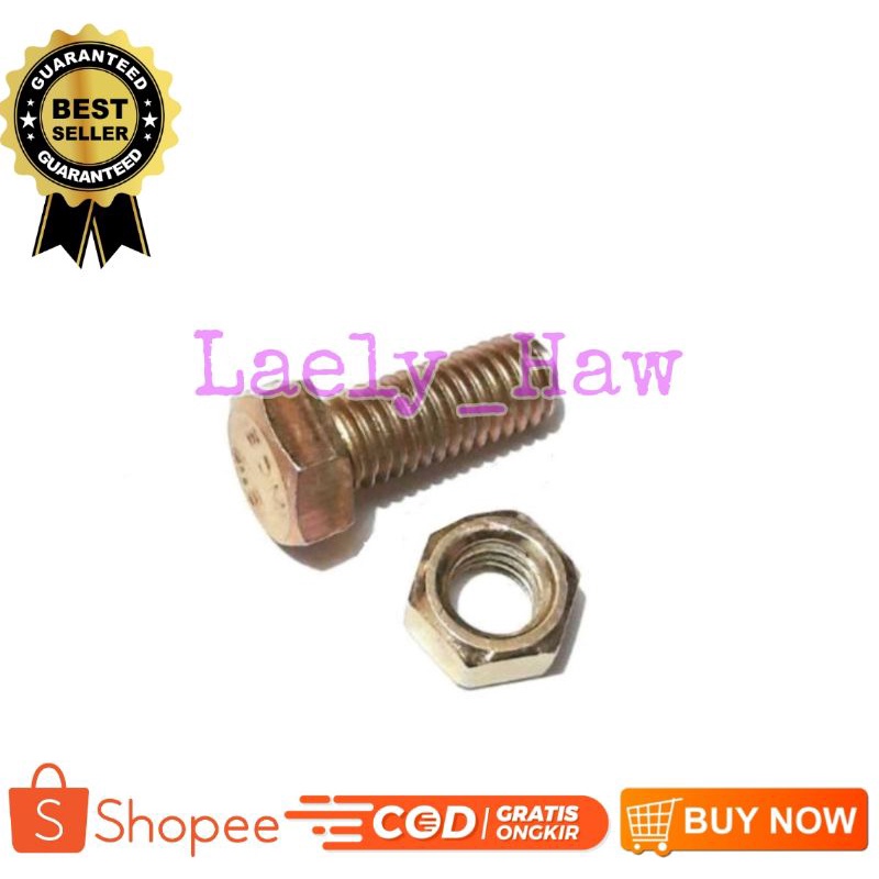 BAUT DAN MUR ( baut 12 panjang 2cm)