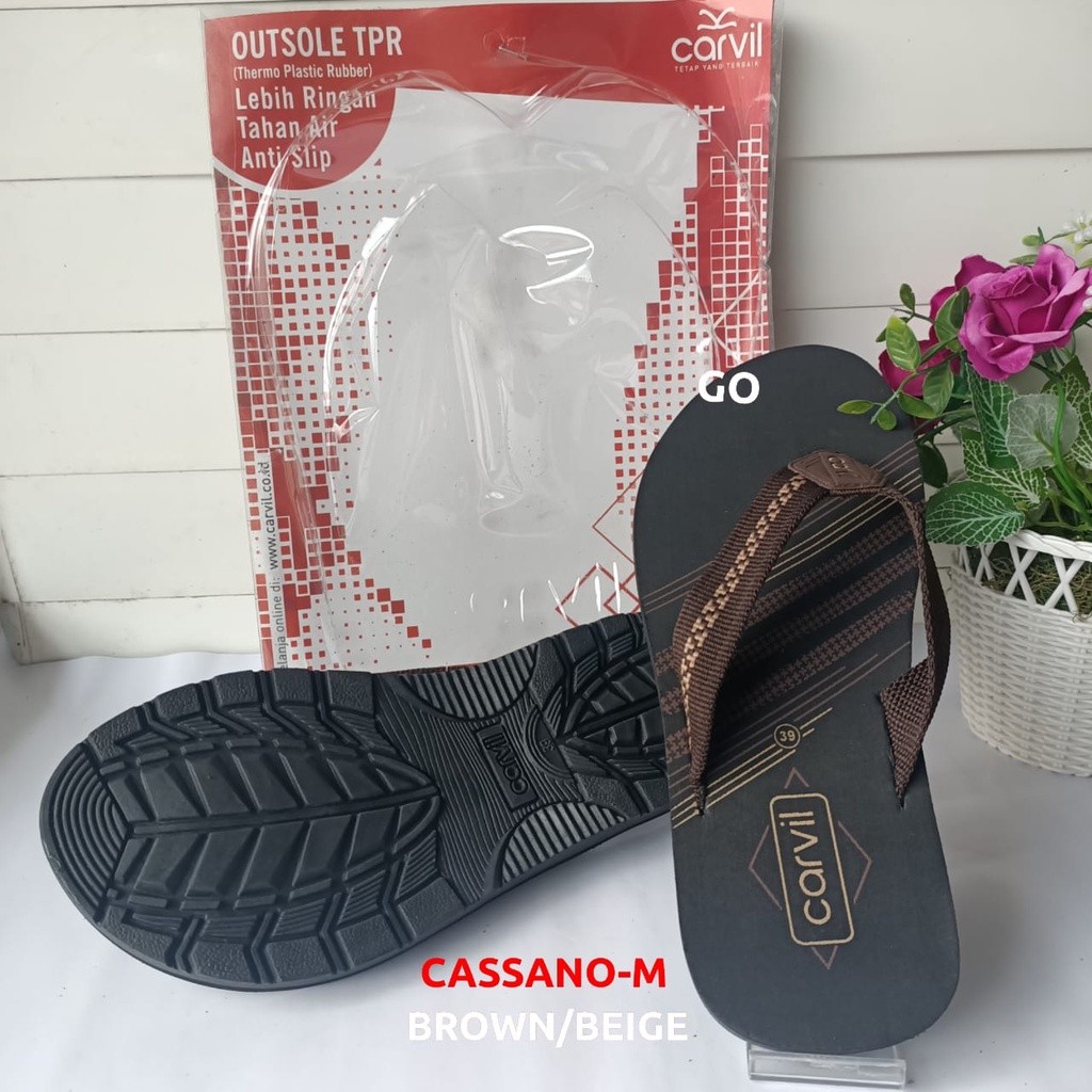 gos CA CARVIL ORIGINAL! Sandal Jepit Pria CARVIL Sandal Jepit Cowok Anti Selip Anti Anti Air Ringan AwetTerbaru