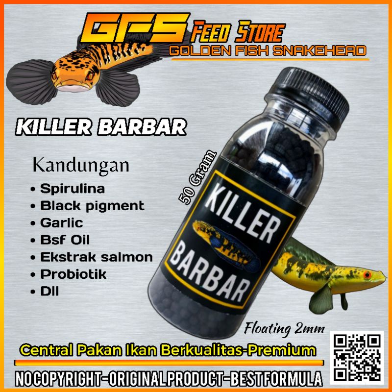 Pelet Killer BarBar 50 Gram Pelet Black Pigment