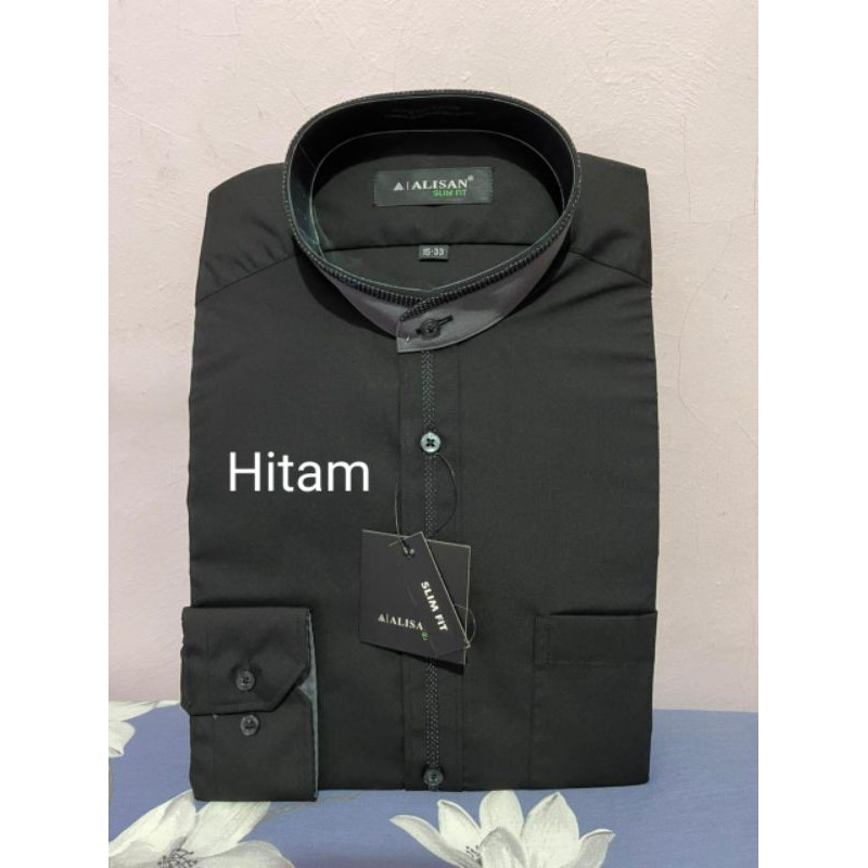 Kemeja Alisan Koko List Slim Fit Lengan Panjang