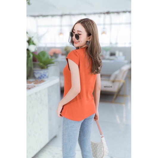 ATASAN MASSIVE MODEL KERAH VNECK IMPORT BANGKOK (BJMSV388)