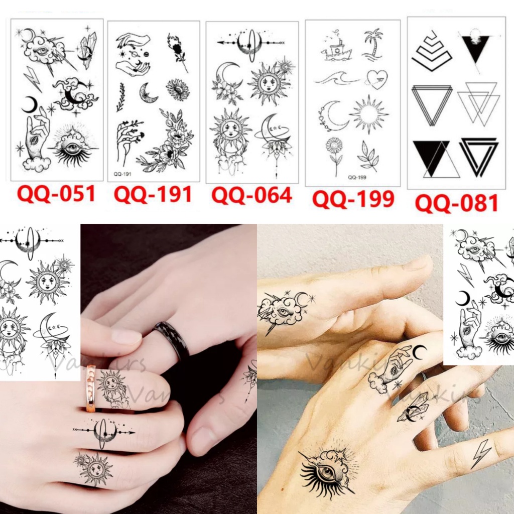 Grosir Stiker Tato / Tato Temporer 6x10cm Motif Aesthetic Tatto Temporary tangan bunga matahari bula