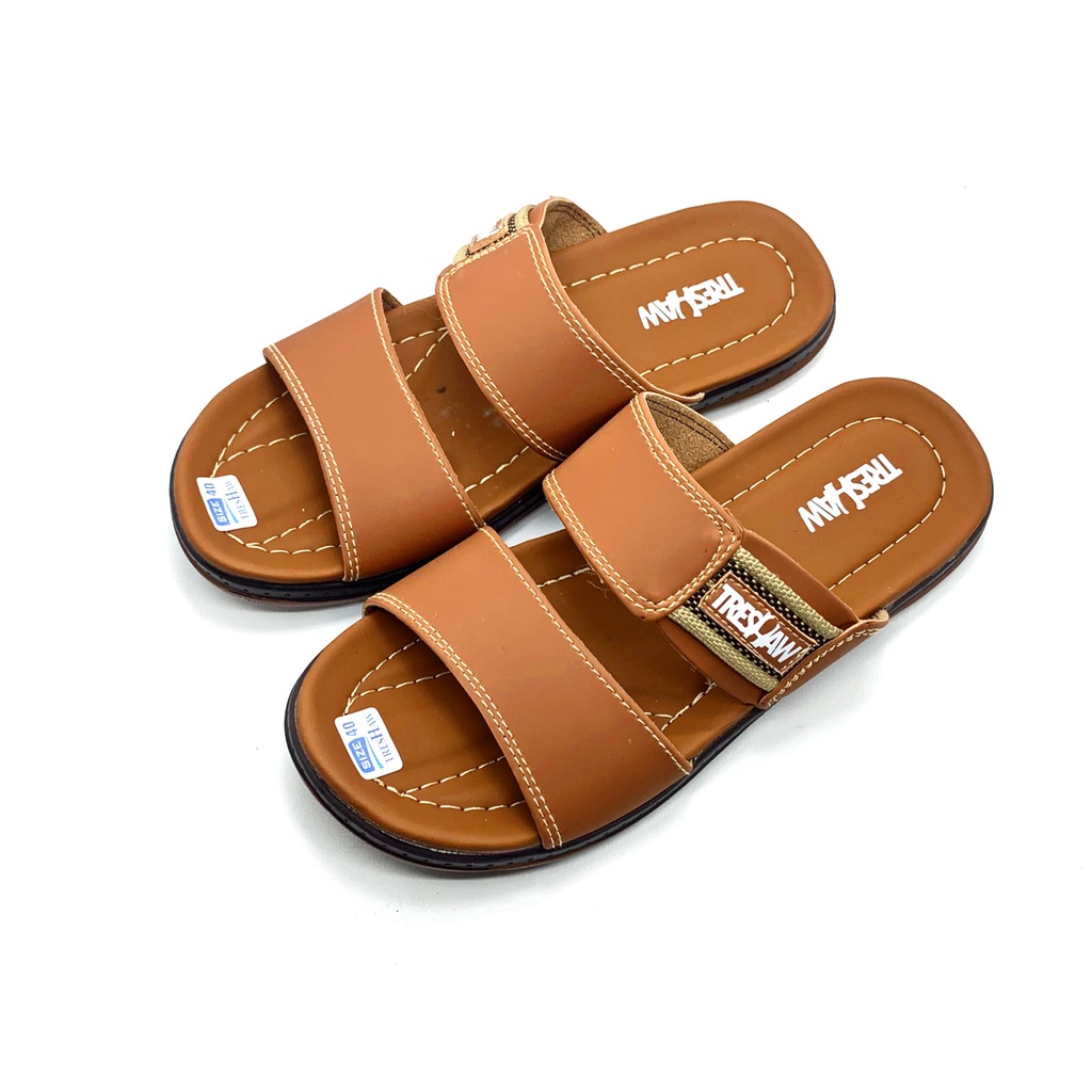 Sandal Pria Slide Casual Treshaw Best Quality | Sandal Kulit | Sandal Modis