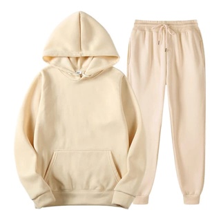 Setelan Sweat Pants & Jumper Hoodie Basic II Set Celana Jogger Panjang & Sweater Hoodie Polos ( Pria & Wanita )