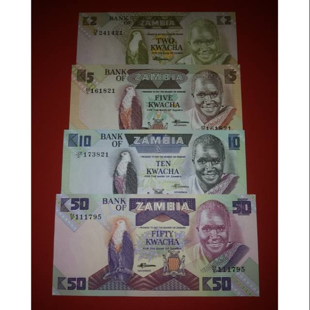 Set Uang Zambia Pecahan 2 ~ 50