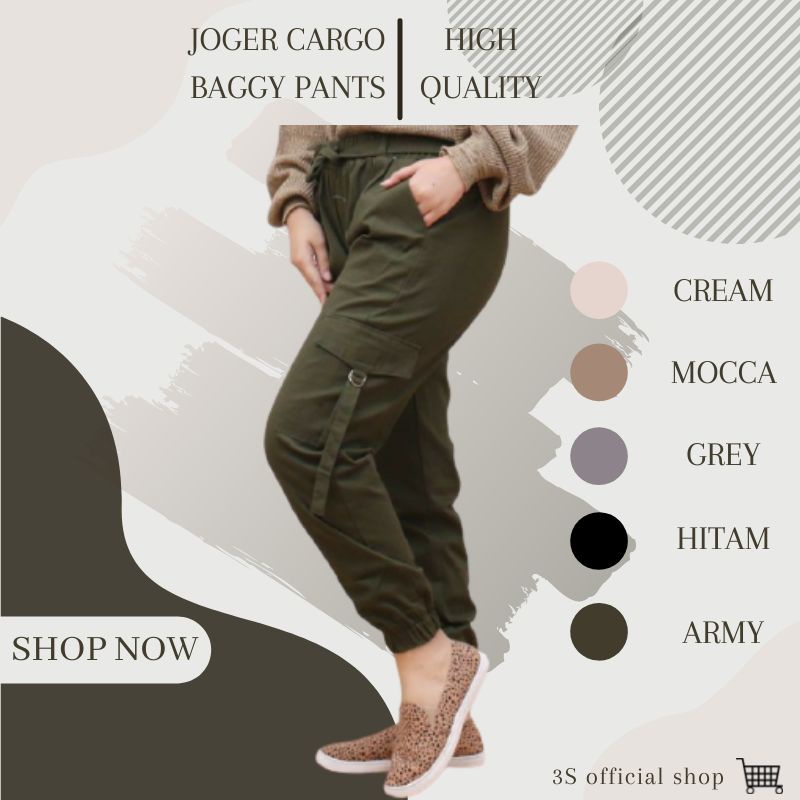 Celana Hypebeast Celana Wanita Celana Cargo Jogger Army