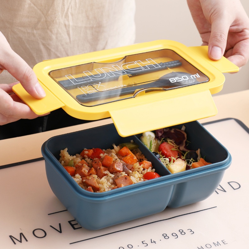 Kotak Makan Bento 850 ml Lunch Box Bento / Kotak Makan / Tempat Makan trasparan 850 ml