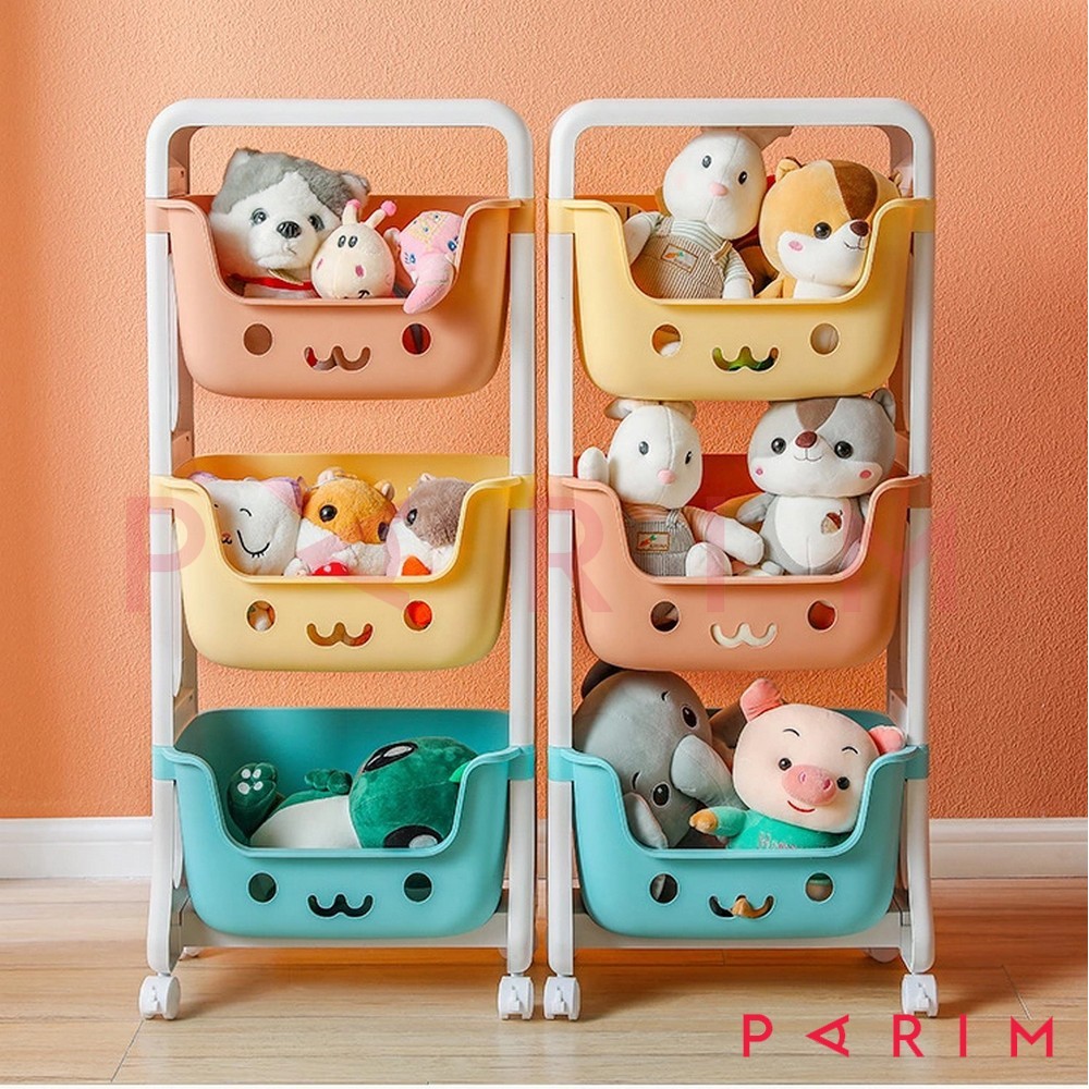 Rak roda Susun storage organizer Tempat Penyimpanan Mainan Anak Rak Mainan Anak YK-120A2/ Y-120A3