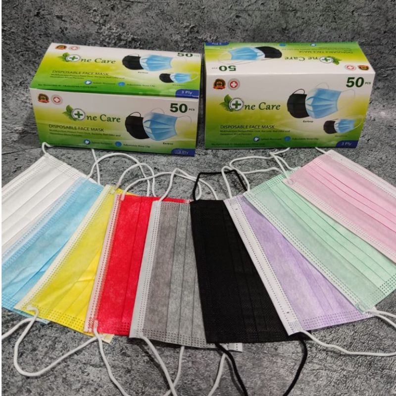 Masker 50 pcs/earloop kuping 3 play