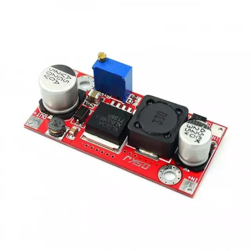 XL6009 Upgrade DC Adjustable Step Up Boost Modul Penambah Tegangan PCB Merah