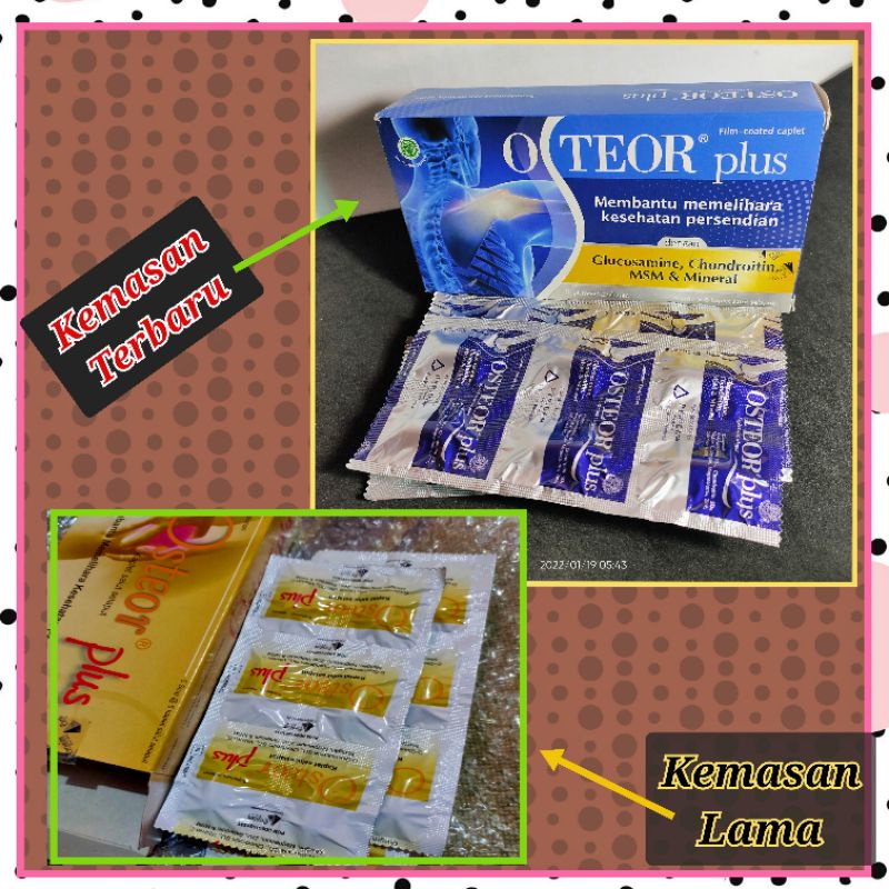 Osteor plus -Kemasan Strip isi 6 kaplet- Suplemen tulang dan persendian