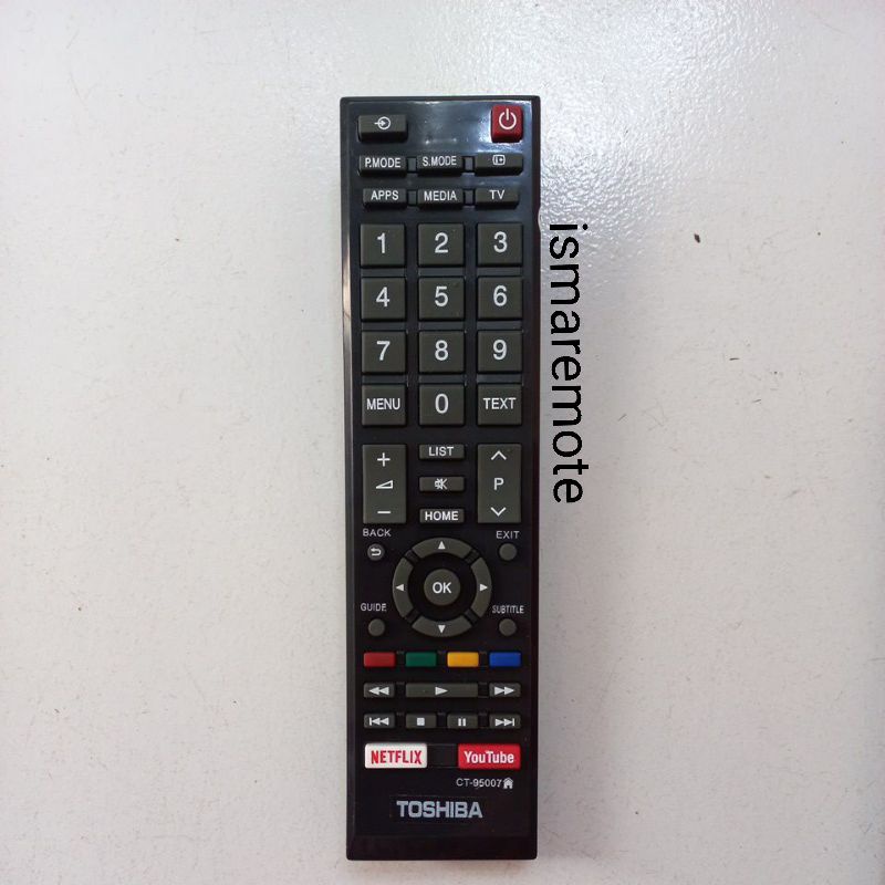 REMOTE REMOT TV TOSHIBA YOUTUBE NETFLIK CT 95007