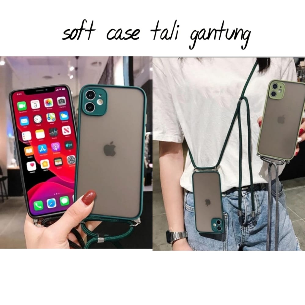 Infinix Hot 9 Play Hot 10 Play Soft Case Matte Aero Full + Tali Gantung