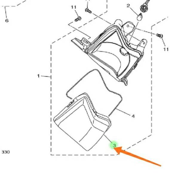 MIKA KACA LAMPU SEN SEIN KIRI DEPAN NMAX NMAX LAMA OLD ORIGINAL YGP 2DP-H3312-00