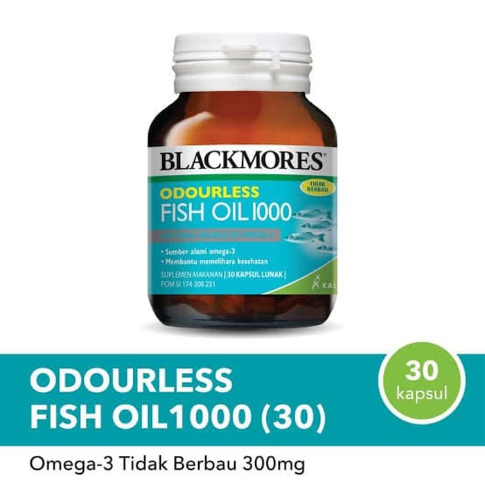 *NEW* Blackmores Odourless Fish Oil 1000 30caps 30 Capsule 90caps 90 Capsule BPOM Kalbe Farma