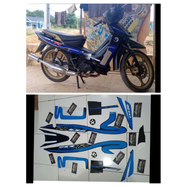 Striping Fiz r F1zr Caltex Biru Biru Hitam