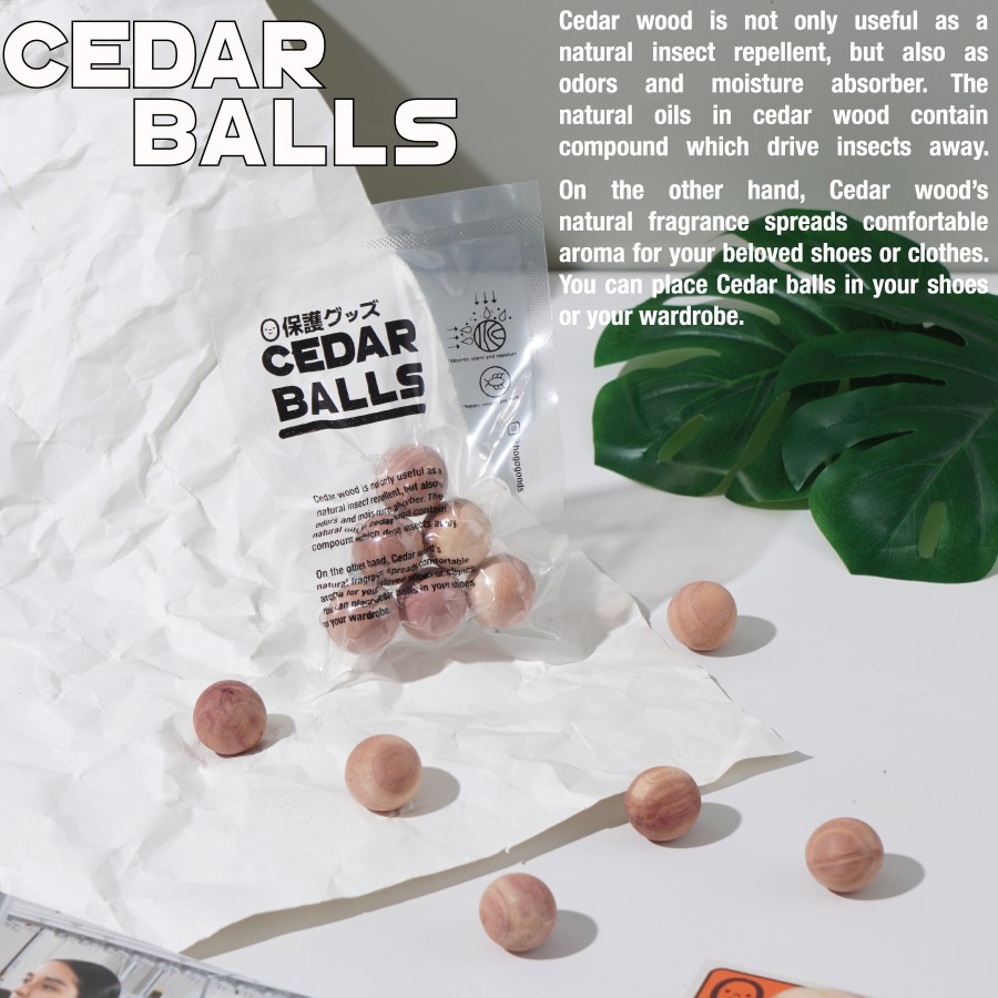 Hogo Cedar Ball Kamper Deodorizer Pewangi Pengharum Sepatu Tas Lemari