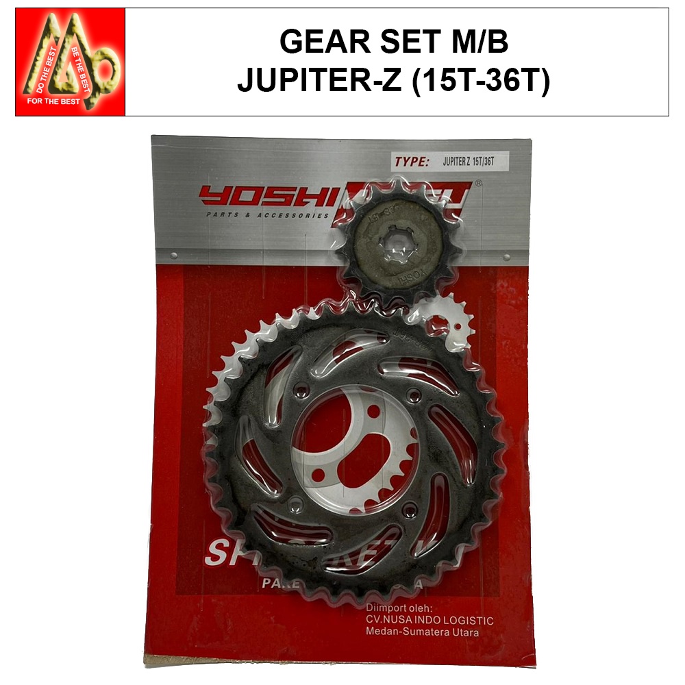 Jupiter-Z (15T-36T) / Gear Set Depan &amp; Belakang / TW