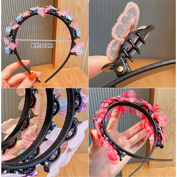 Bando Korea Anak Perempuan Aksen Sayap Kupu Aksesoris Hiasan Rambut Wanita Fashion Bandana Lucu AK161