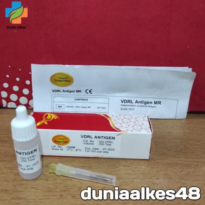 Ready Reagen Vdrl Antigen Glory 5 Ml 250 Test | Exp.07-2023 Dwinopraka
