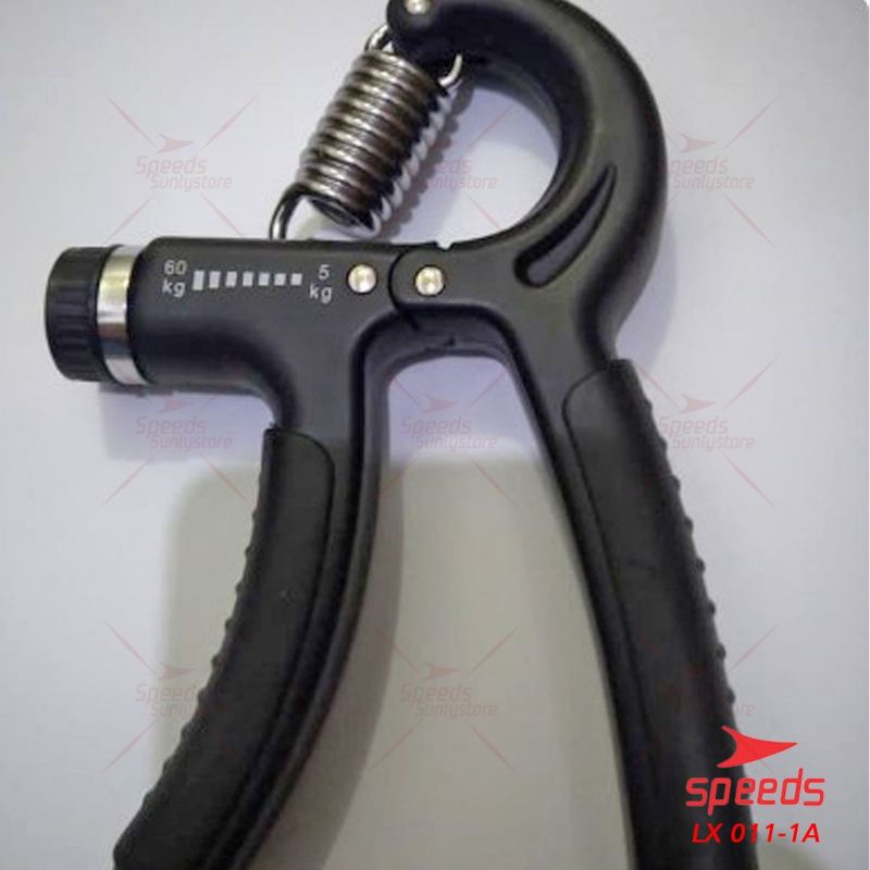 Adjustable Handgrip 60 kg Hand grip counter alat fitness melatih kekuatan otot tangan-Hitam 5-60