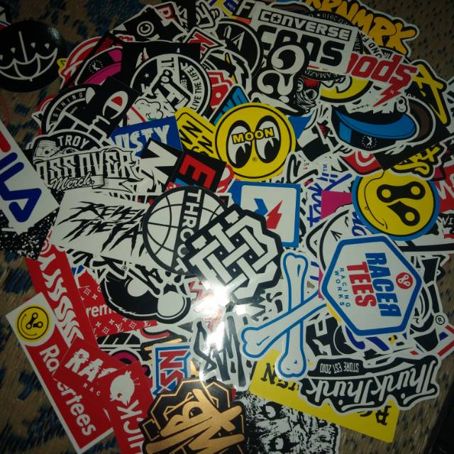  BISA COD Paket 30pcs Stiker  Distro  Random Stiker  Bahan 