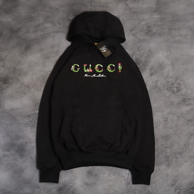 Hoodie Gucci Camo Script Fulltag