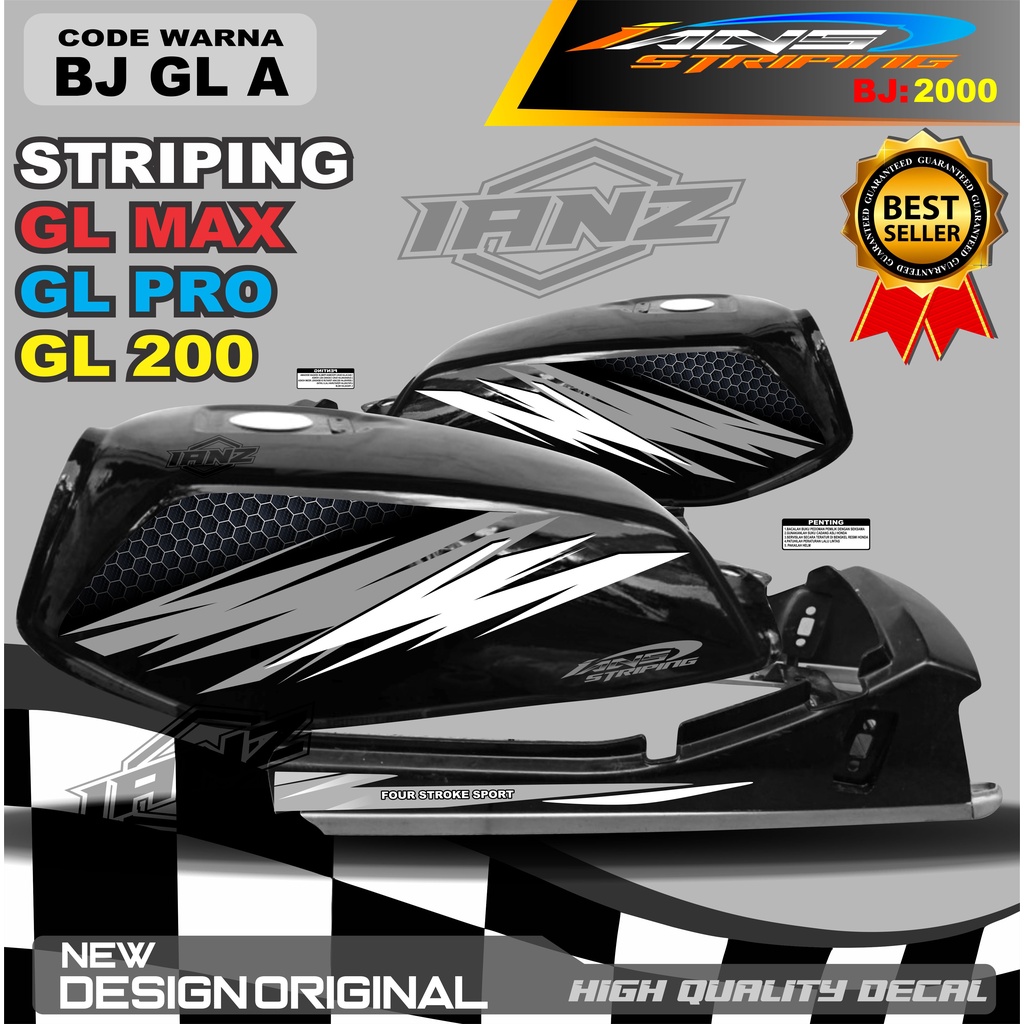 STRIPING LIST BODY GL MAX GL PRO TERMURAH / STRIPING GL MAX TERBARU / STIKER MOTOR