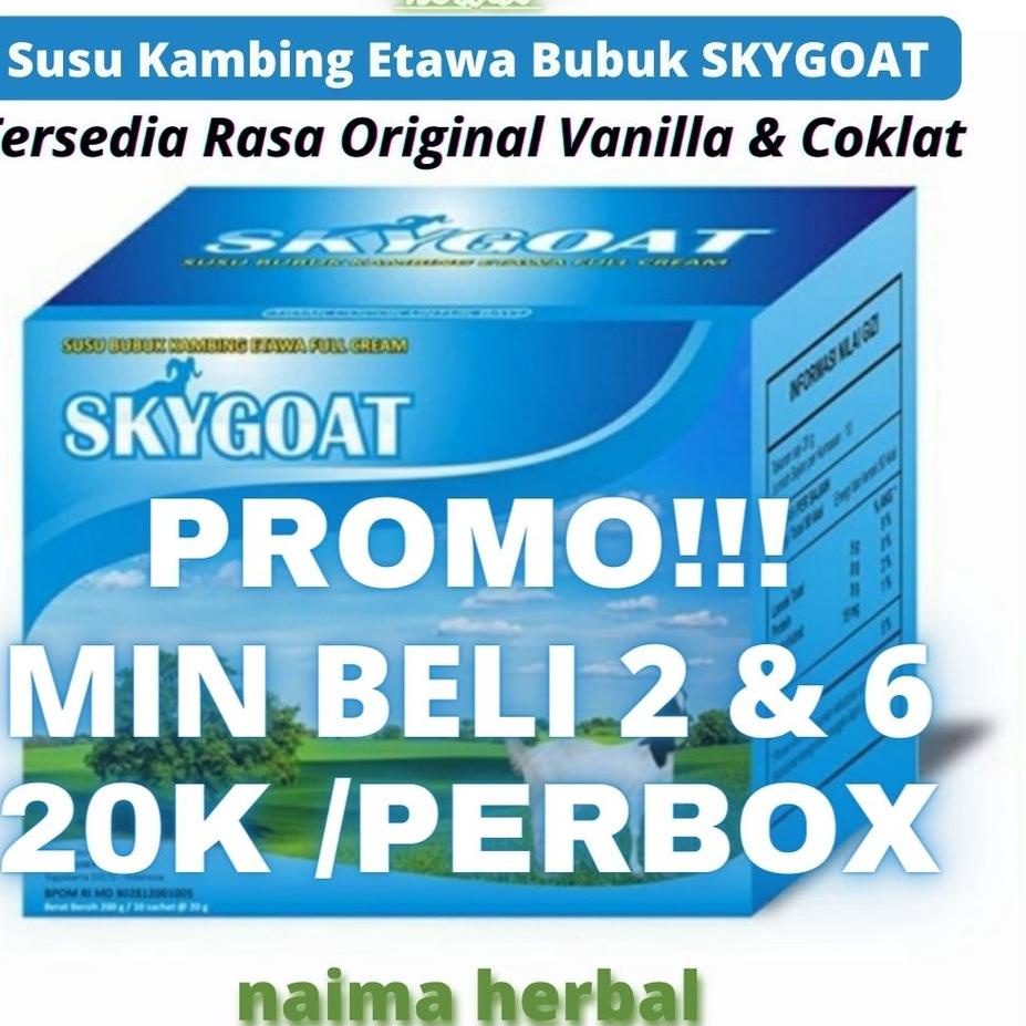 

Miliki - SKYGOAT / SKY GOAT ORIGINAL Susu Kambing Etawa Bubuk | Skygoat Susu Kambing Etawa bubuk full cream Skygoat Coklat Vanilla SOLU Sky goat Rasa Coklat Vanilla / Sky Goat etawa Susu BUBUK Kambing etawa sky propolis TERETAWAKU PLATINUM original