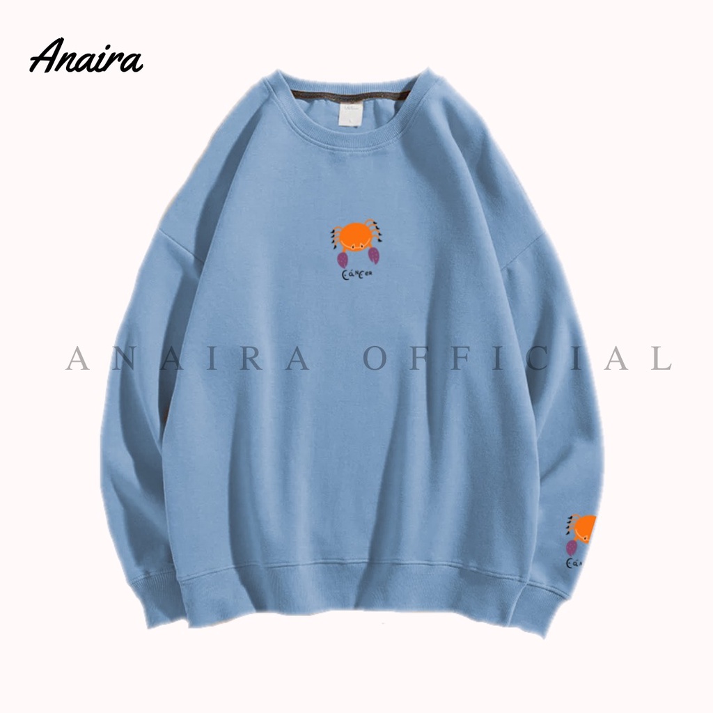 CANCER SWEATER CREWNECK WANITA ANAIRAOFFICIAL