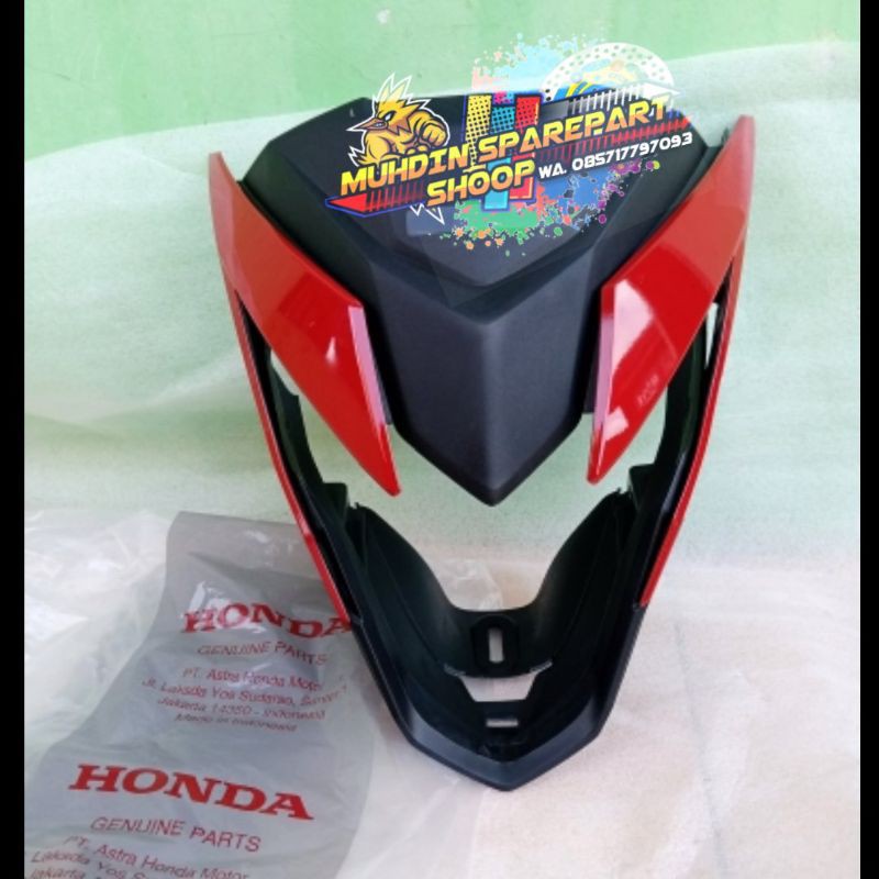 Cover Batok Pala Depan Honda Sonic 150 r K56 Warna Merah ferari Original