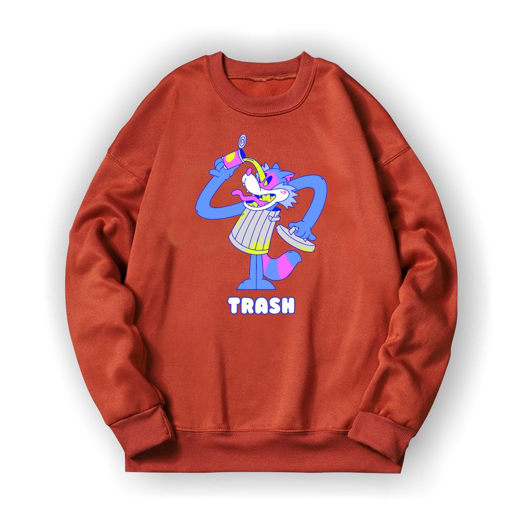 TRASH Basic Sweater II TRASH Sweater Crewneck II Sweatshirt Sz M - XL ( Pria &amp; Wanita / Anak &amp; Dewasa )