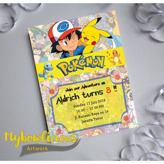 

BEST PRODUCT!!!Undangan Ulang Tahun / Birthday Invitation Pokemon - UNDANGNA PERNIKAHAN, UNDANGAN KHITANAN, UNDANGNA TAHLIL, UNDANGAN HALALBIHALAL, UNDANGAN REUNI, UNDANGAN PERPISAHAN, UNDANGAN KELULUSAN, UNDANGAN WISUDA, READY STOCK, KUALITAS - KEBUMEN