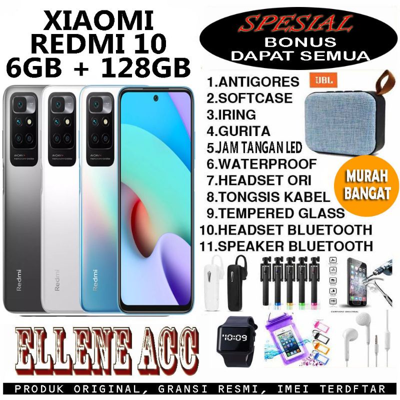 XIAOMI REDMI 10 RAM 6/128 GARANSI RESMI