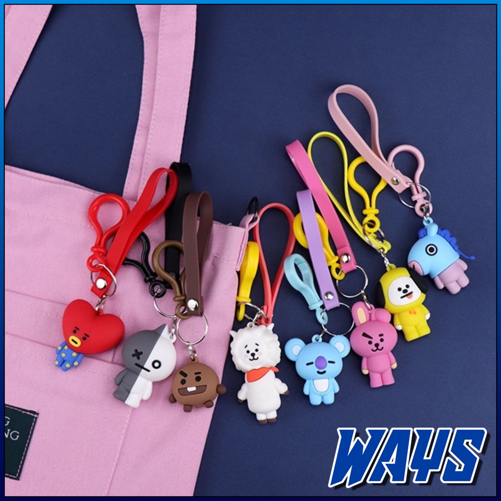 G016 | Gantungan Kunci Ganci BT21 KPOP Boneka Cute Karakter BTS Keychian Cartoon Aksesoris Tas Kunci