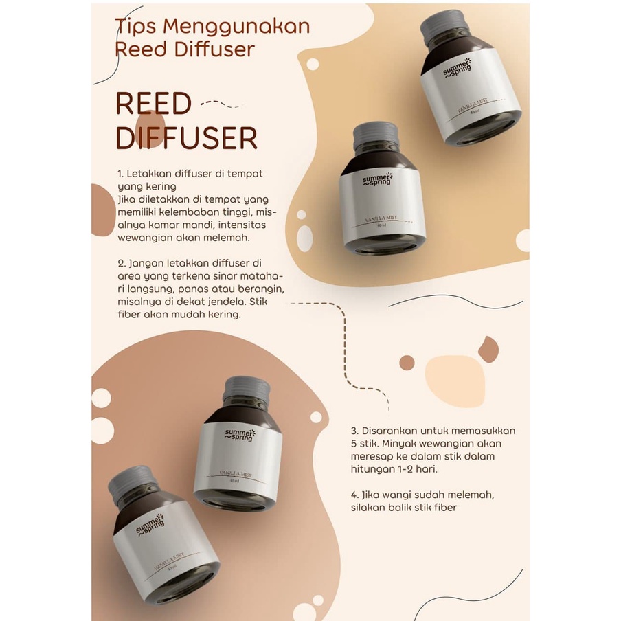 PENGHARUM RUANGAN / HOTEL / KAMAR / RUANG TAMU SUMMERSPRING REED DIFFUSER