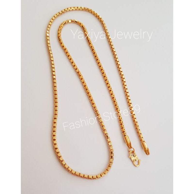 Ready kalung itali Kaca Import lapis emas xuping yaxiya panjang 50cm